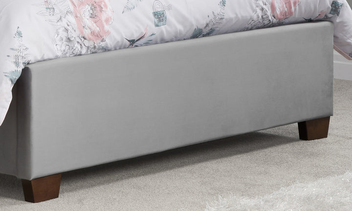 Contemporary Cologne Ottoman Bed with Gas Lift Storage and Button Detailing