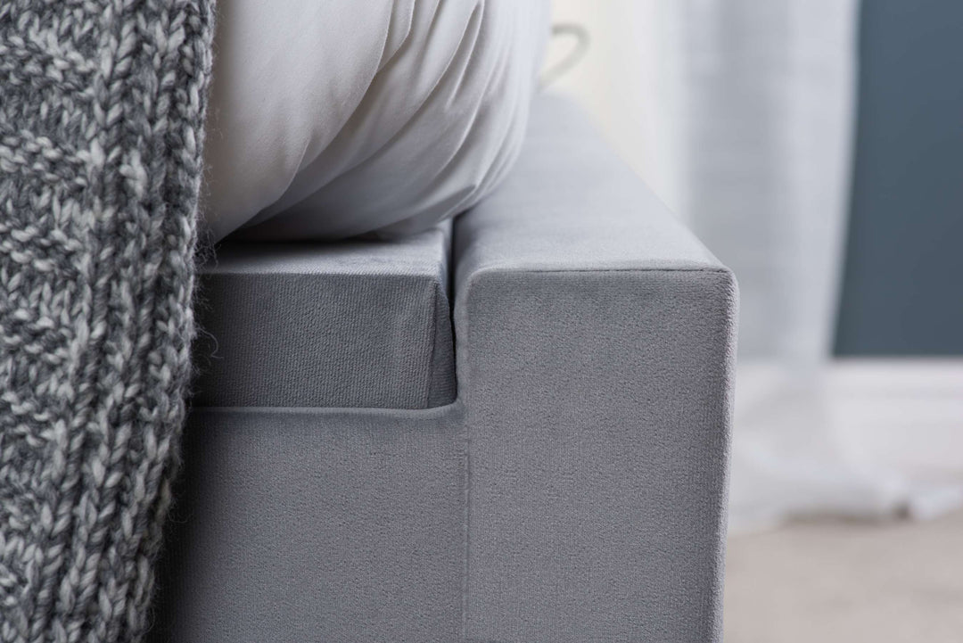 Contemporary Cologne Ottoman Bed with Gas Lift Storage and Button Detailing