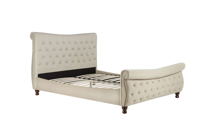 Luxurious Velvet Copenhagen Bed with Deep-Diamond Quilting for Stylish Bedrooms