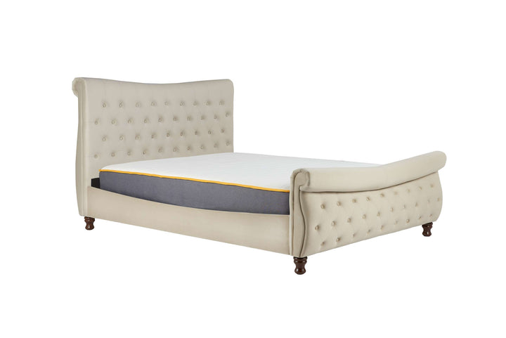 Luxurious Velvet Copenhagen Bed with Deep-Diamond Quilting for Stylish Bedrooms