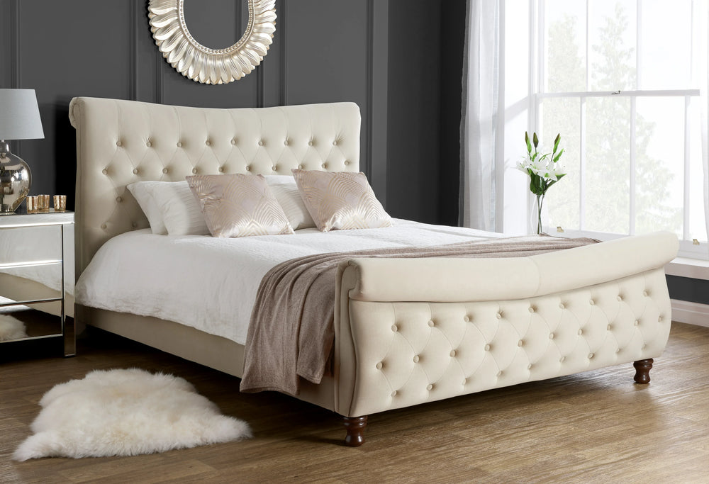 Luxurious Velvet Copenhagen Bed with Deep-Diamond Quilting for Stylish Bedrooms - TidySpaces