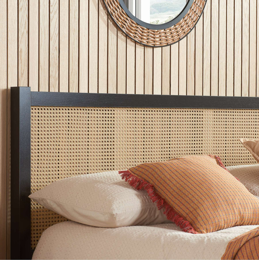 Croxley Rattan Bed with Ornate Headboard for Stylish Home Decor