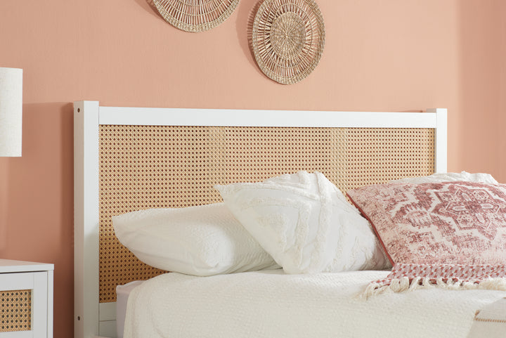 Croxley Rattan Bed with Ornate Headboard for Stylish Home Decor