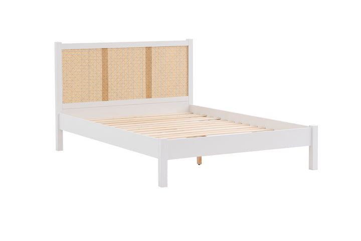 Croxley Rattan Bed with Ornate Headboard for Stylish Home Decor