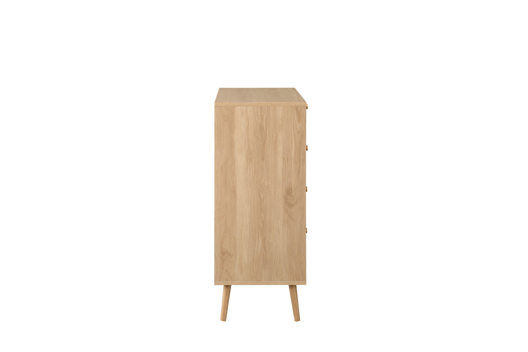 Croxley 5 Drawer Rattan Chest Stylish Storage for Modern Homes