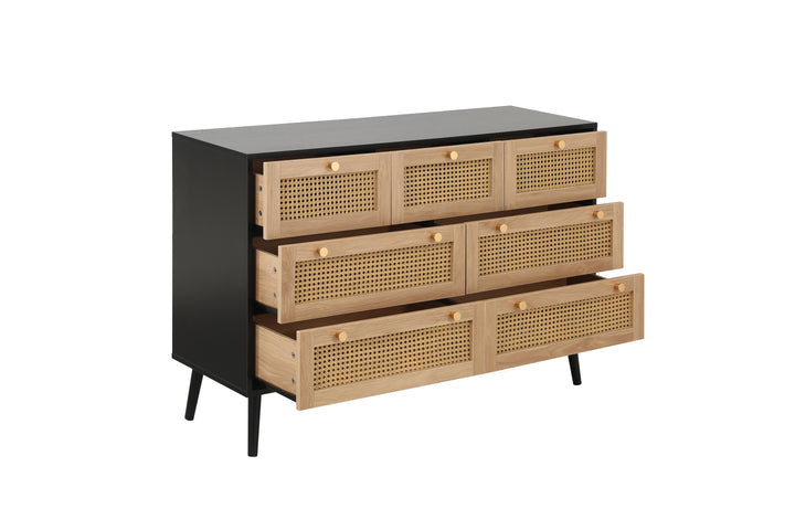Croxley 7 Drawer Rattan Chest Stylish Storage for Home Decor