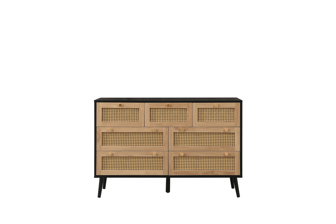 Croxley 7 Drawer Rattan Chest Stylish Storage for Home Decor