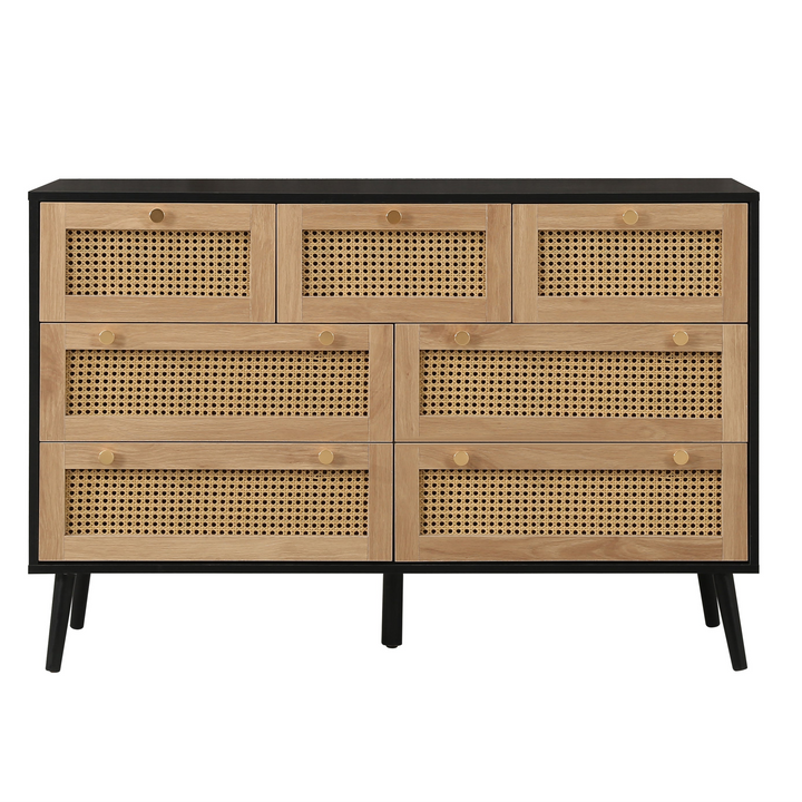 Croxley 7 Drawer Rattan Chest Stylish Storage for Home Decor
