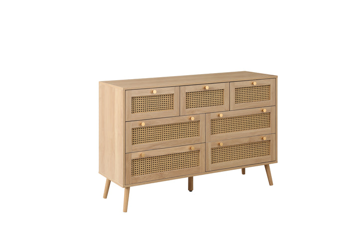 Croxley 7 Drawer Rattan Chest Stylish Storage for Home Decor