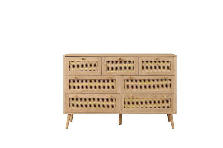 Croxley 7 Drawer Rattan Chest Stylish Storage for Home Decor