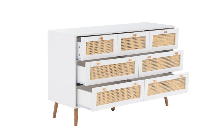 Croxley 7 Drawer Rattan Chest Stylish Storage for Home Decor