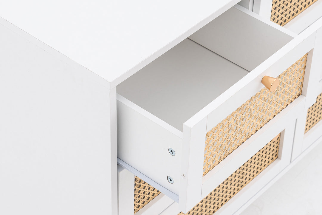 Croxley 7 Drawer Rattan Chest Stylish Storage for Home Decor