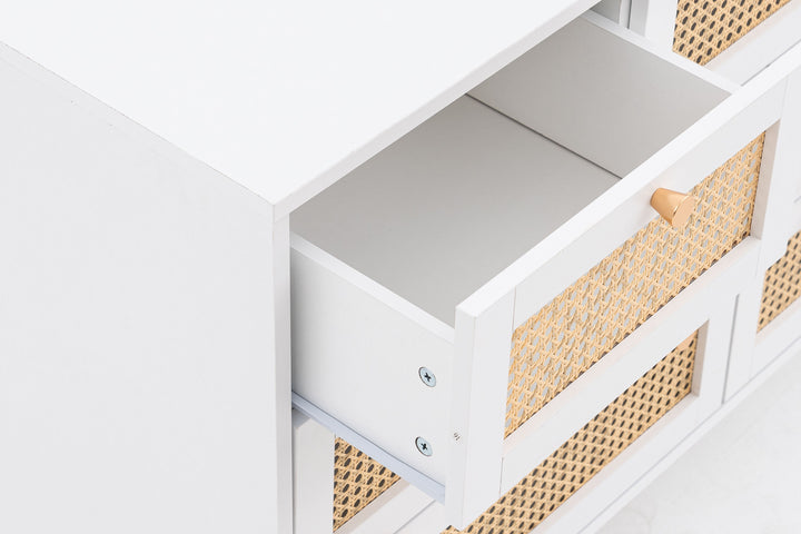 Croxley 7 Drawer Rattan Chest Stylish Storage for Home Decor