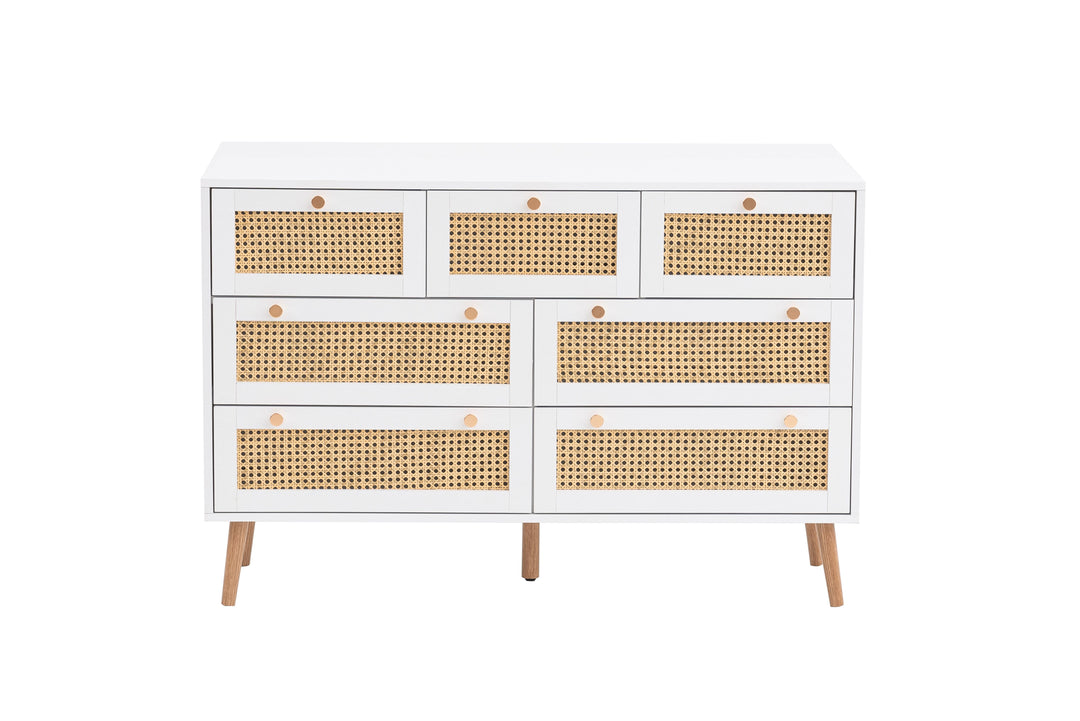 Croxley 7 Drawer Rattan Chest Stylish Storage for Home Decor