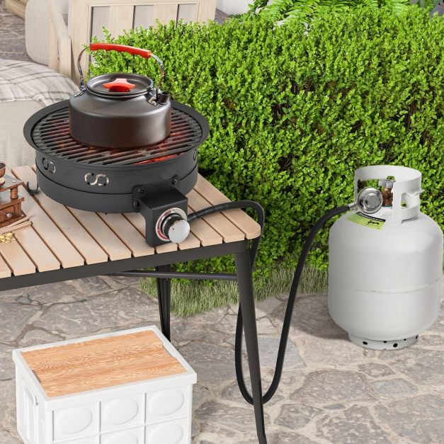Camping 44cm 58000 BTU Propane Firepit Portable Gas Fire Pit - TidySpaces