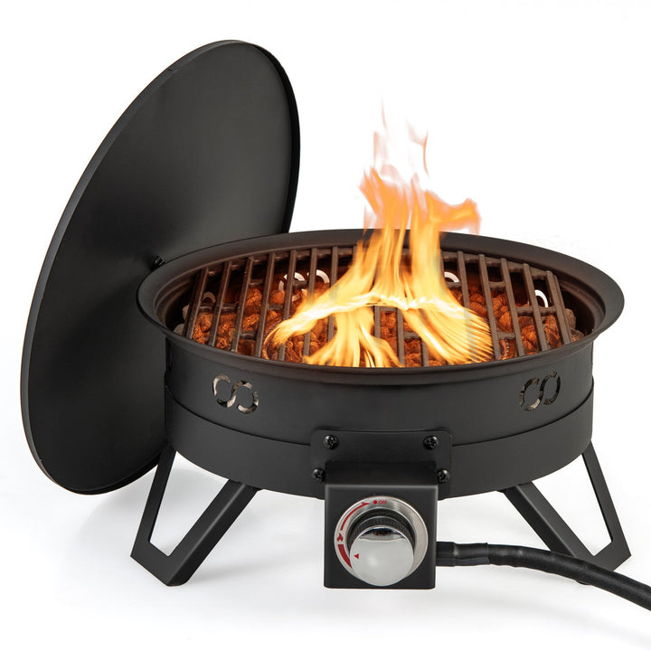 Camping 44cm 58000 BTU Propane Firepit Portable Gas Fire Pit - TidySpaces