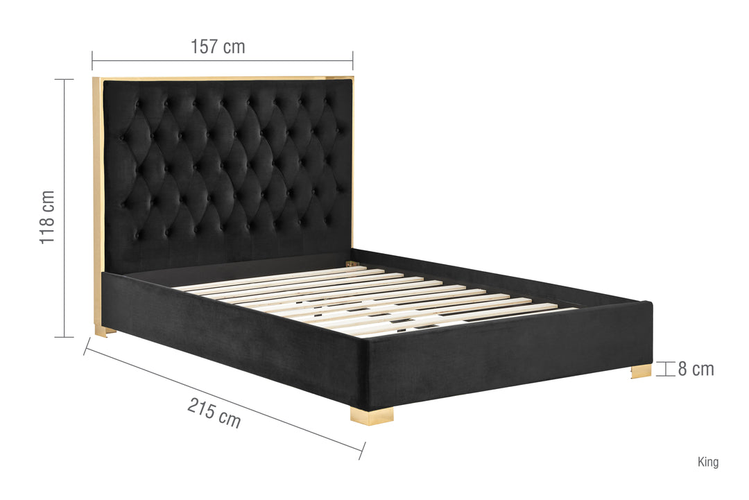 Luxury Chelsea Bed with Gold Trimmings for a Contemporary Bedroom Retreat