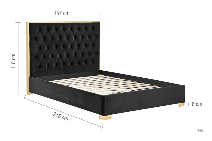 Luxury Chelsea Bed with Gold Trimmings for a Contemporary Bedroom Retreat