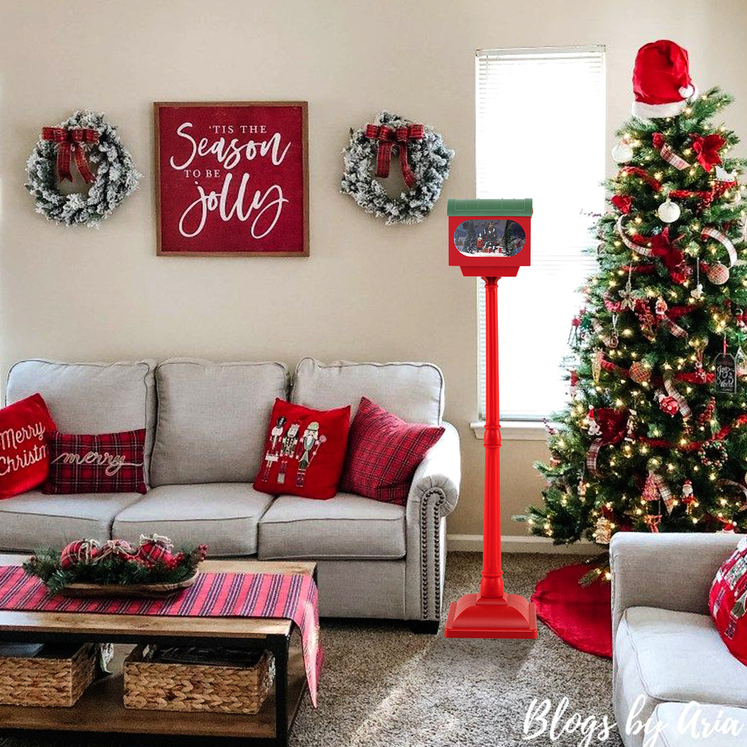 Christmas Sound-activated 150 cm Street Light with Colourful Lights-Red - TidySpaces