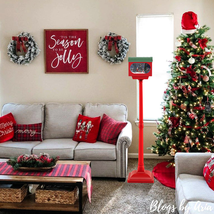 Christmas Sound-activated 150 cm Street Light with Colourful Lights-Red - TidySpaces