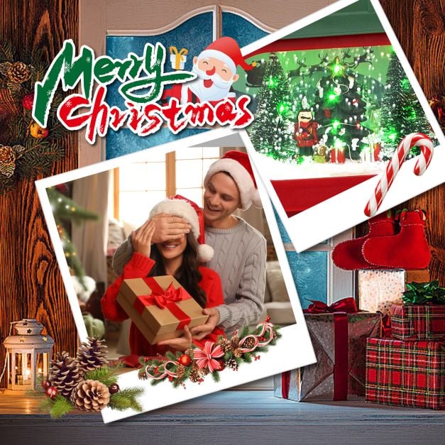 Christmas Sound-activated 150 cm Street Light with Colourful Lights-Red