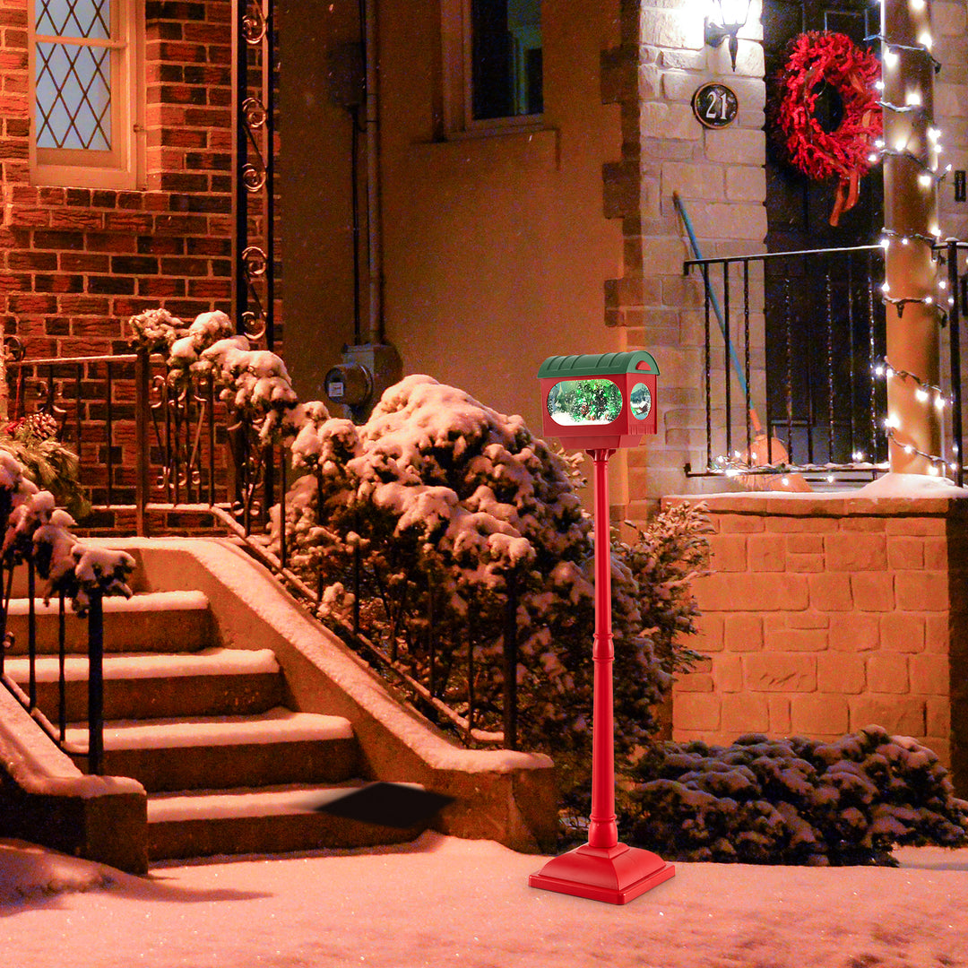 Christmas Sound-activated 150 cm Street Light with Colourful Lights-Red - TidySpaces