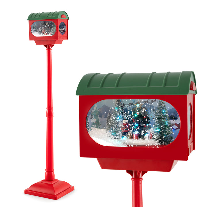 Christmas Sound-activated 150 cm Street Light with Colourful Lights-Red - TidySpaces