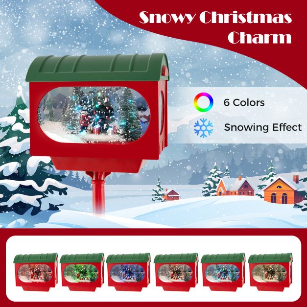 Christmas Sound-activated 150 cm Street Light with Colourful Lights-Red