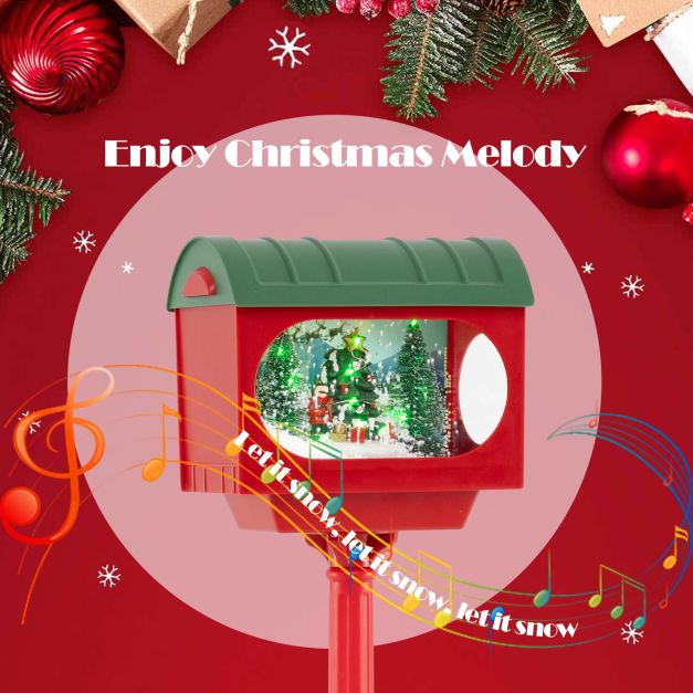 Christmas Sound-activated 150 cm Street Light with Colourful Lights-Red