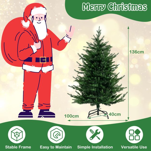 Pre-Lit Christmas Tree with LED Lights and 8 Lighting Modes