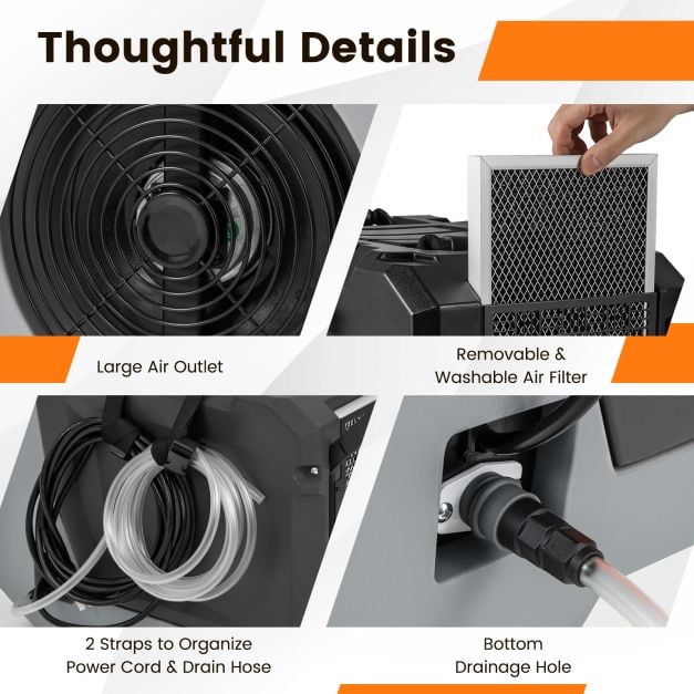 85 L/Day Commercial Dehumidifier with Auto Defrost for Efficient Moisture Control