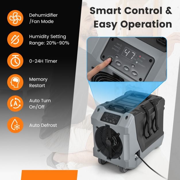 85 L/Day Commercial Dehumidifier with Auto Defrost for Efficient Moisture Control