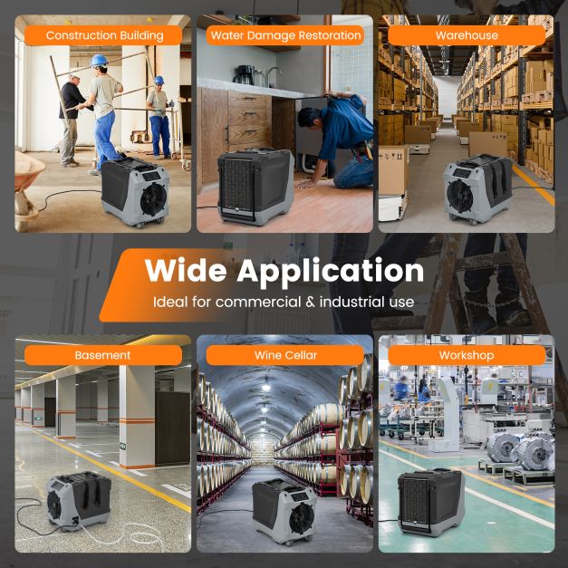 85 L/Day Commercial Dehumidifier with Auto Defrost for Efficient Moisture Control