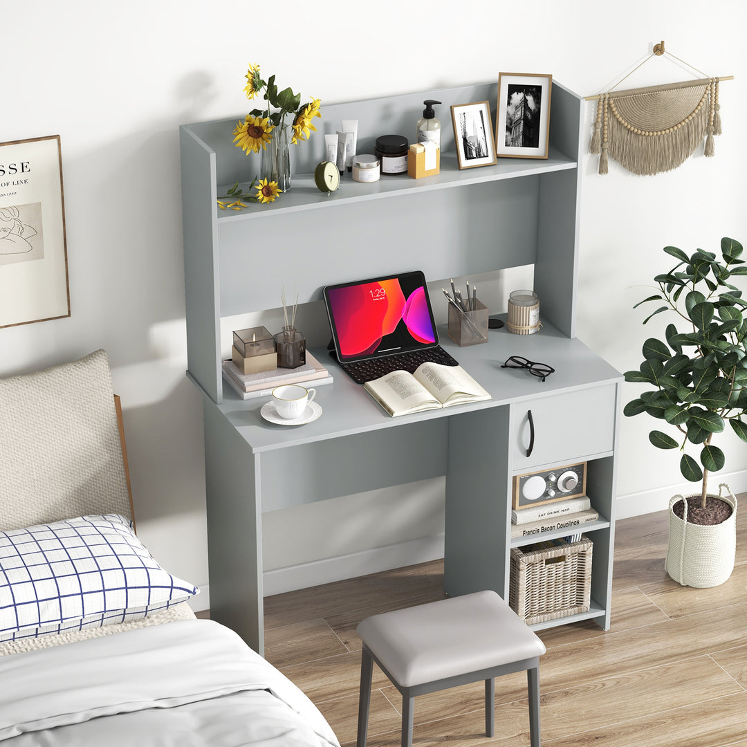 Computer Desk with Hutch and 2 Open Shelves - TidySpaces