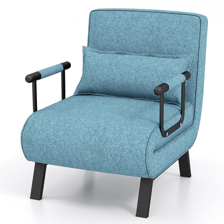 Convertible Sofa Bed 4 in 1 with 6 Position Adjustable Backrest