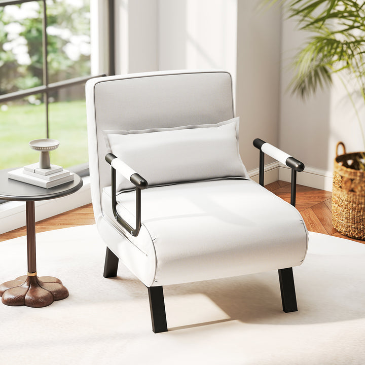Convertible Sofa Bed 4 in 1 with 6 Position Adjustable Backrest