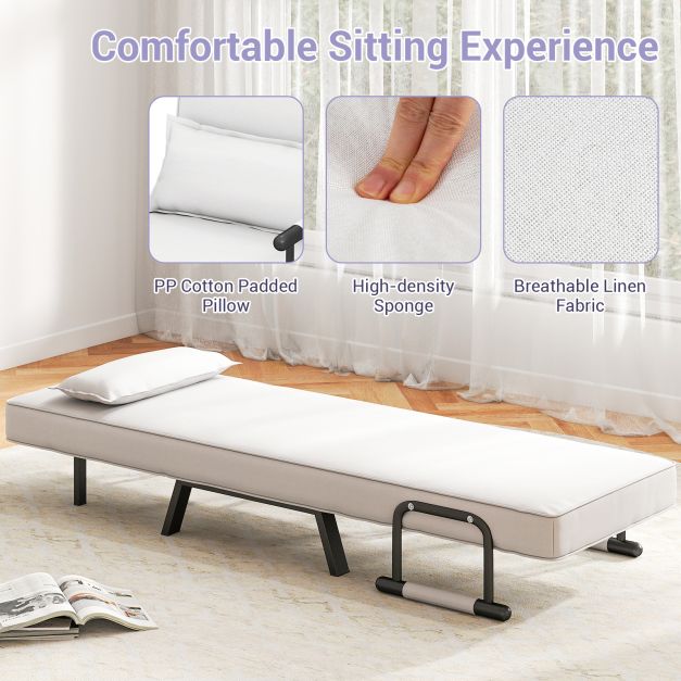 Convertible Sofa Bed 4 in 1 with 6 Position Adjustable Backrest