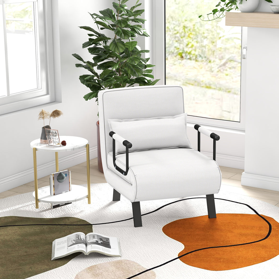 Convertible Sofa Bed 4 in 1 with 6 Position Adjustable Backrest