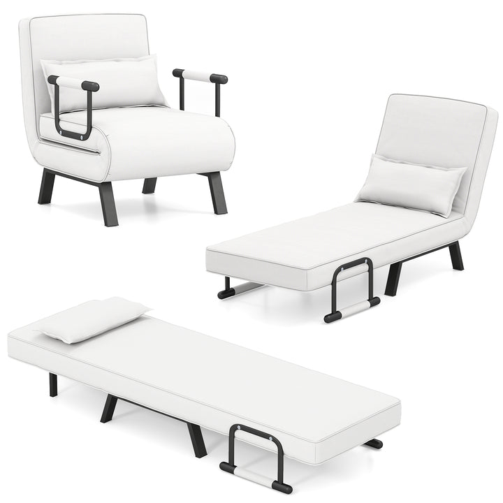 Convertible Sofa Bed 4 in 1 with 6 Position Adjustable Backrest