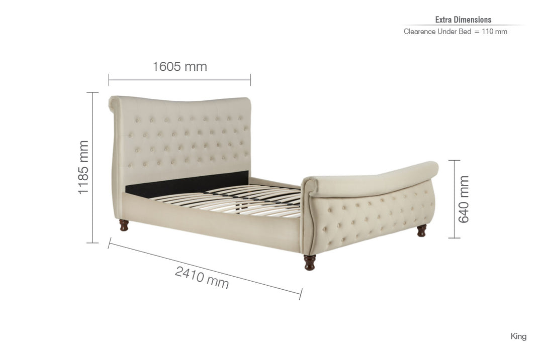 Luxurious Velvet Copenhagen Bed with Deep-Diamond Quilting for Stylish Bedrooms