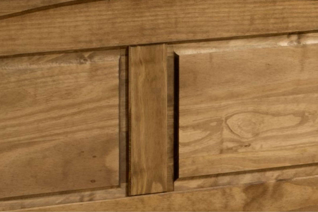 Corona Solid Pine Bed with Classic Curves and Stylish Black Stud Detailing