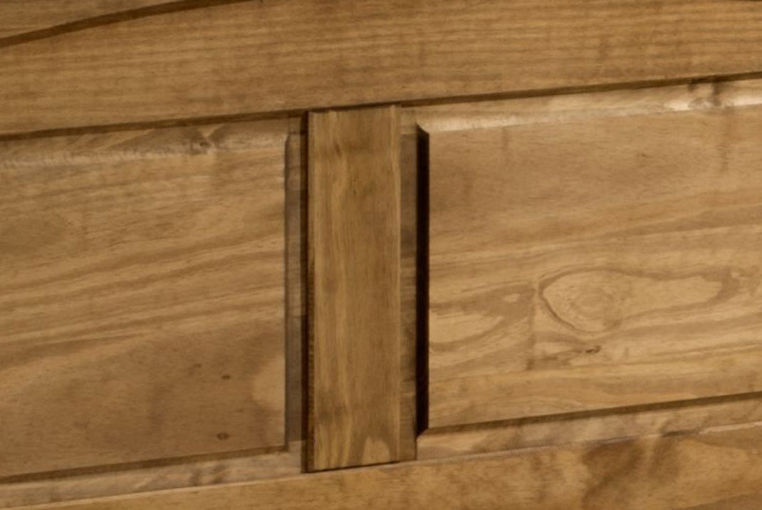 Corona Solid Pine Bed with Classic Curves and Stylish Black Stud Detailing