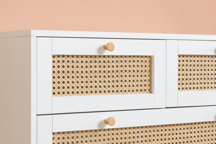 Croxley 7 Drawer Rattan Chest Stylish Storage for Home Decor
