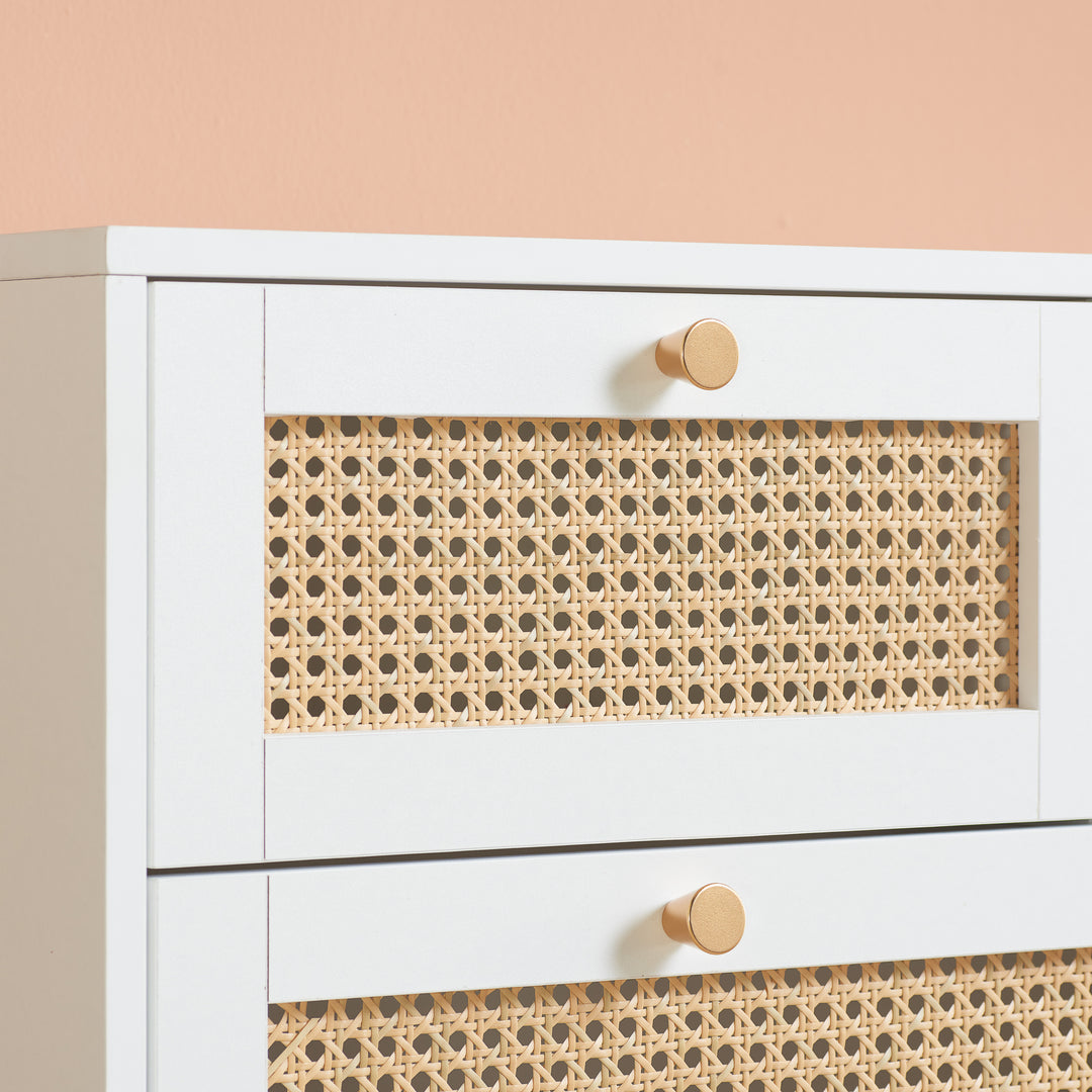 Croxley 7 Drawer Rattan Chest Stylish Storage for Home Decor