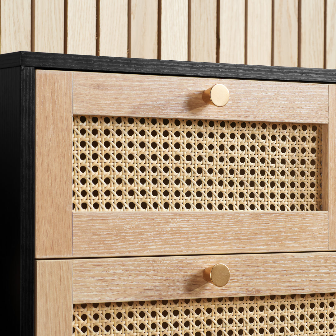 Croxley 5 Drawer Rattan Chest Stylish Storage for Modern Homes