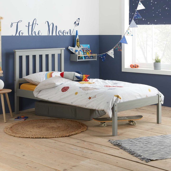 Denver Shaker Style Bed with Solid Pine Frame and Slatted Base for Firm Support