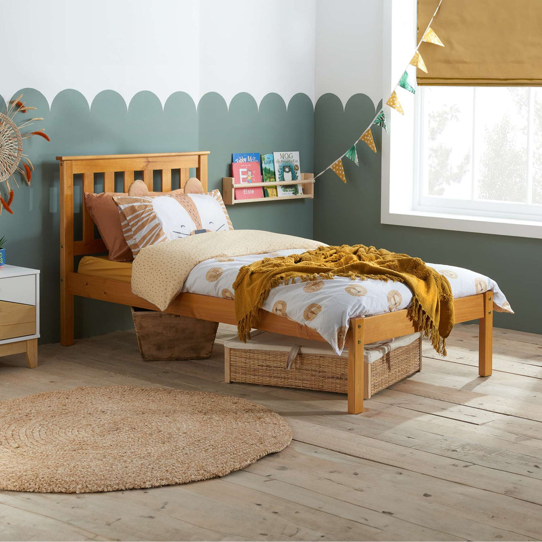 Denver Shaker Style Bed with Solid Pine Frame and Slatted Base for Firm Support