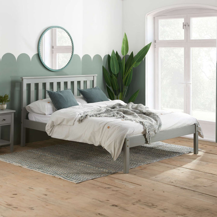 Denver Shaker Style Bed with Solid Pine Frame and Slatted Base for Firm Support