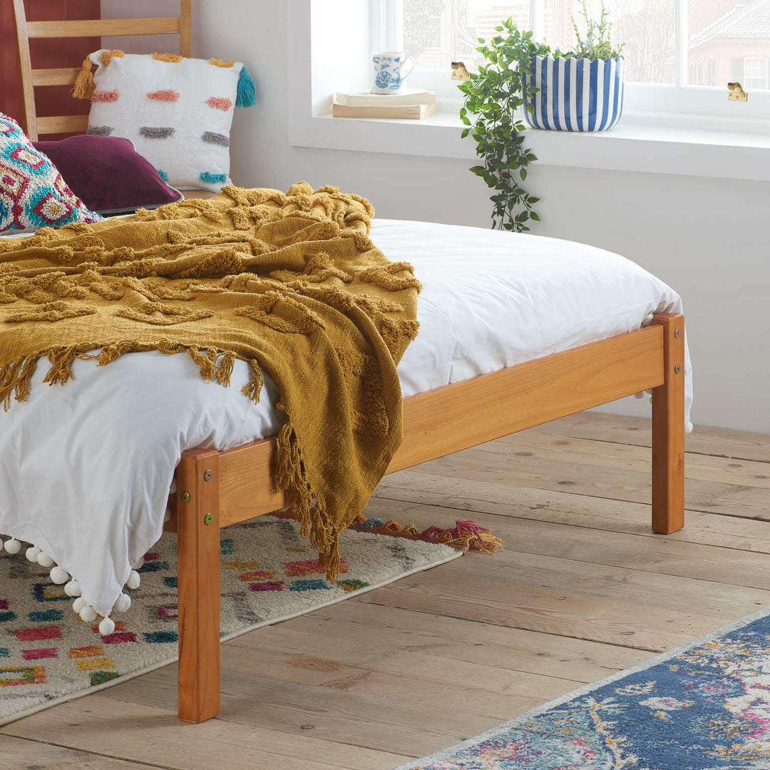 Denver Shaker Style Bed with Solid Pine Frame and Slatted Base for Firm Support