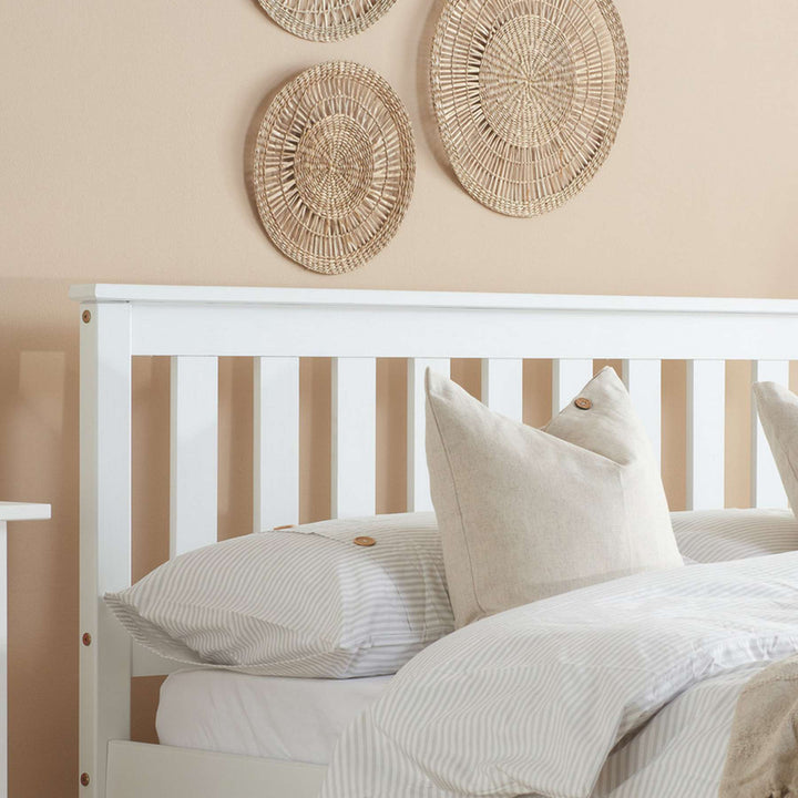 Denver Shaker Style Bed with Solid Pine Frame and Slatted Base for Firm Support